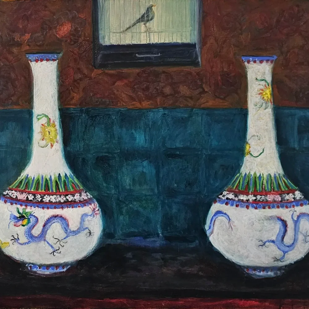 The cloissone vases 80x64cm, oil on canvas