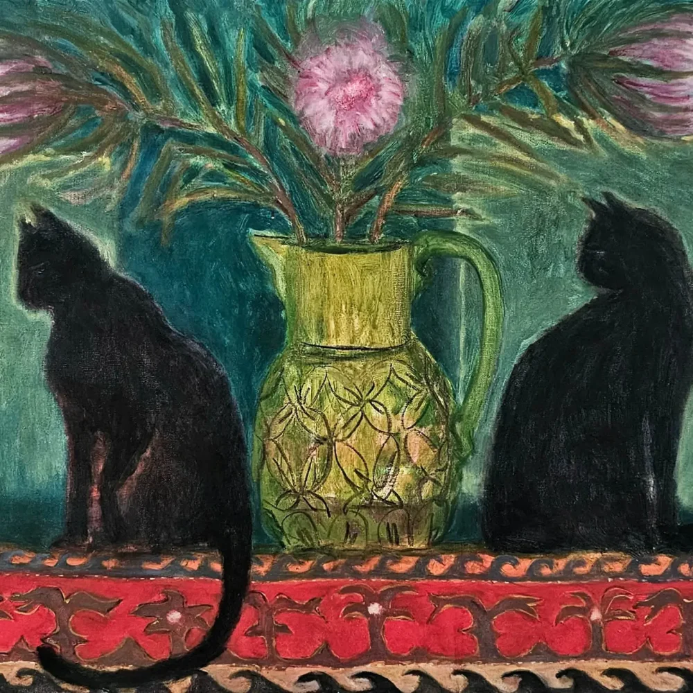 The afgan rug 80x64cm, oil on canvas
